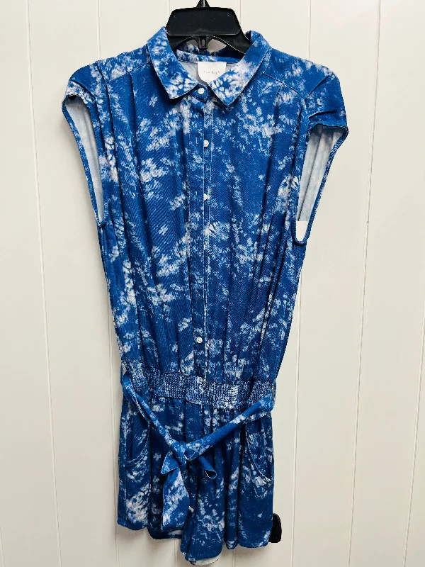 Romper By sundays In Blue & White, Size: S