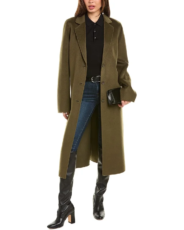 Jason Wu Single-Breasted Long Wool & Cashmere-Blend Coat