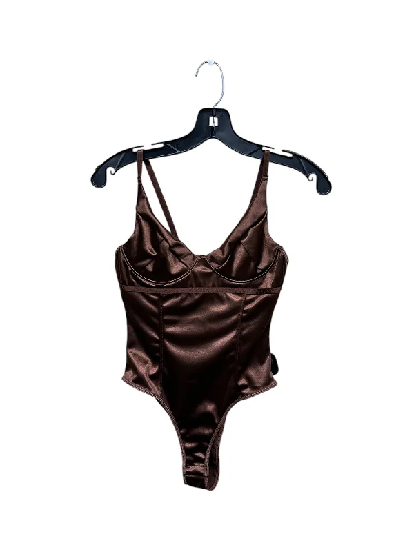 Bodysuit By Clothes Mentor In Brown, Size: S