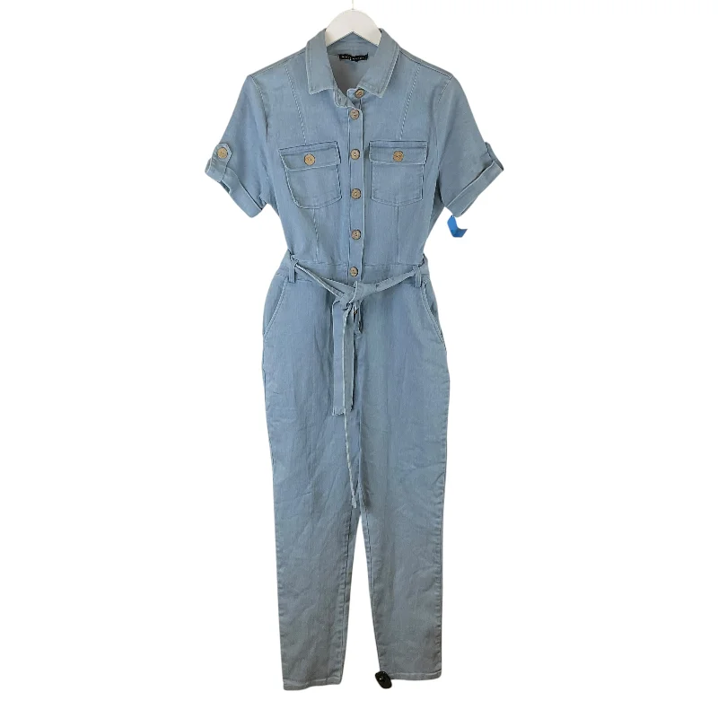 Jumpsuit By Haute Monde In Blue Denim, Size: L