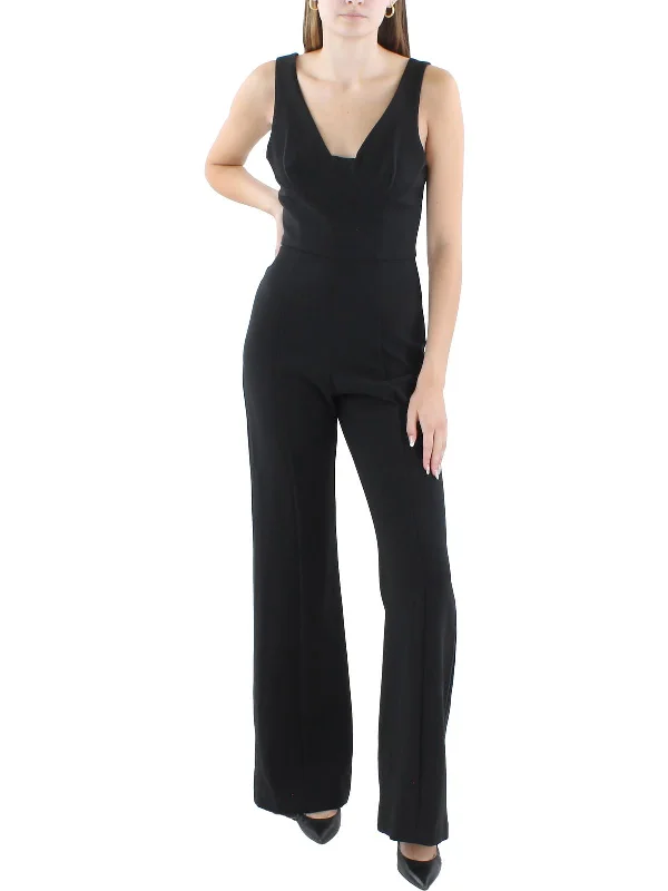 Womens V-Neck Sleeveless Jumpsuit