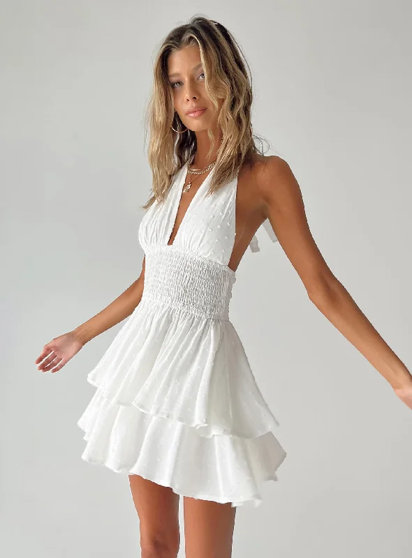 Averie Halter Romper White