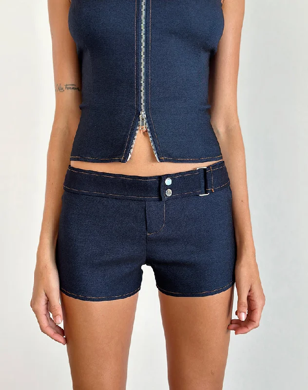 Jarli Hot Pants in Chambray Denim