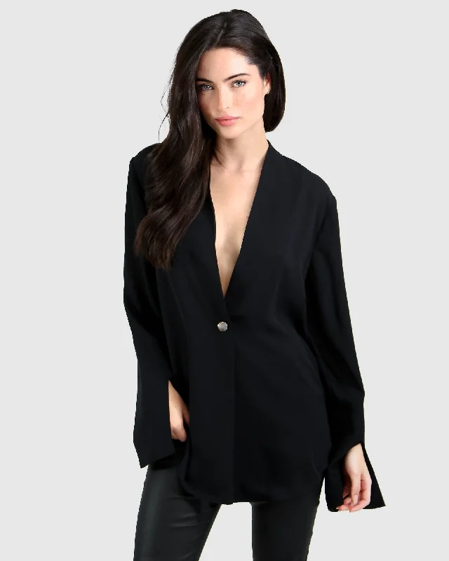 Sheer Genius Lightweight Blazer - Black