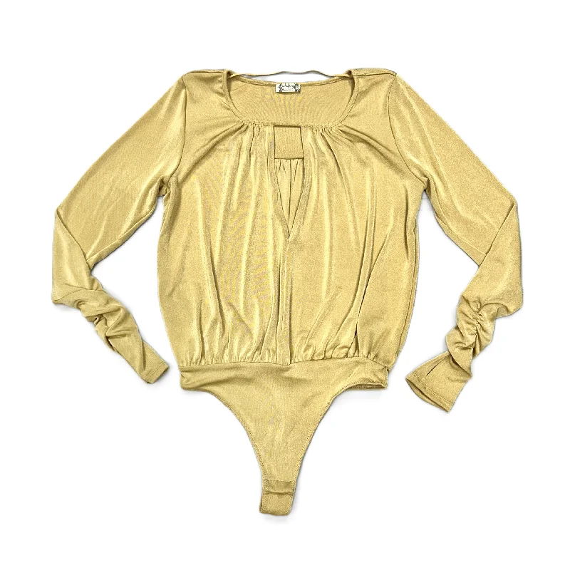 Bodysuit By Free People In Yellow, Size: Xs