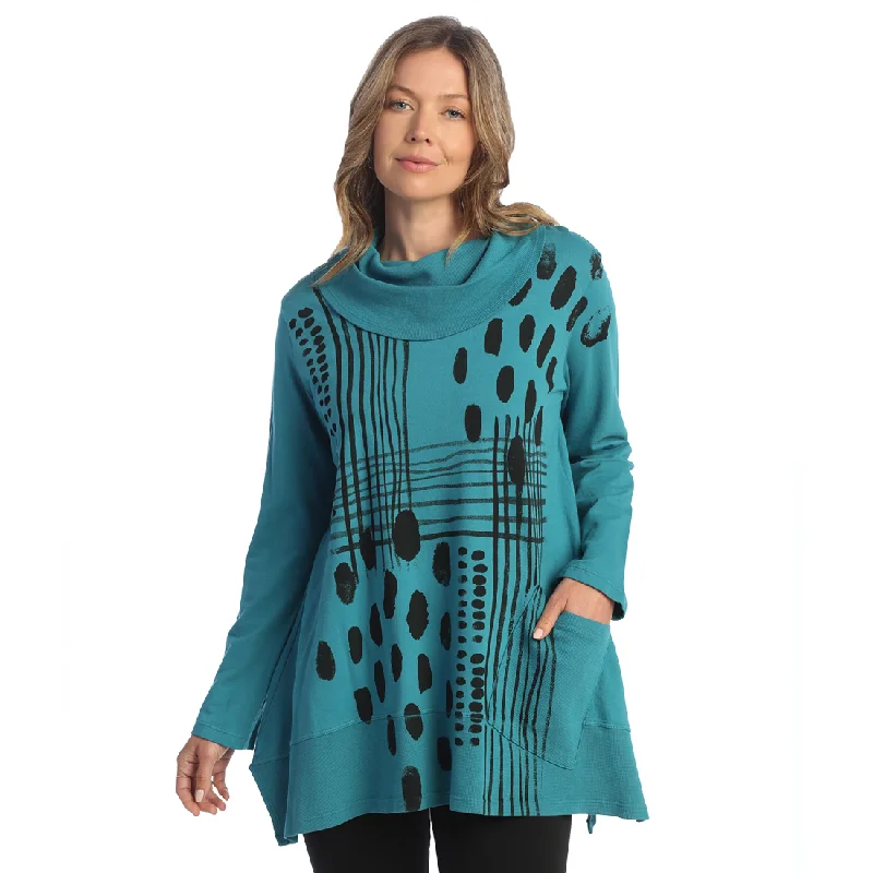 Cool Prices “Mix Match” Cowl-Neck Knit Tunic - M74-1875