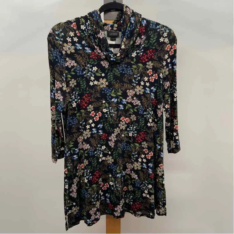 Runway Inspired Wear JJill Women's Size S Black Floral Tunic