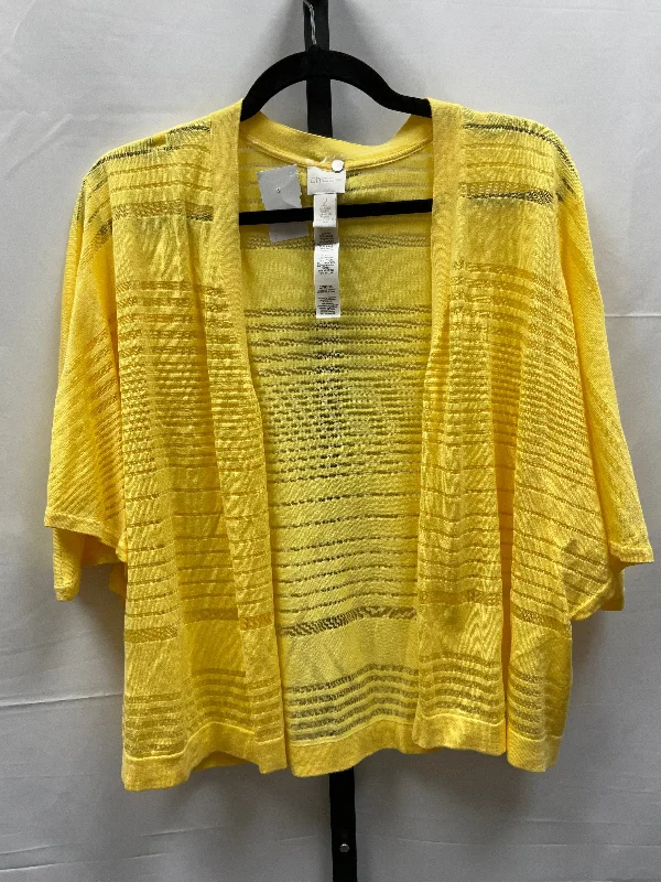 Wardrobe Update Yellow Cardigan Chicos, Size L