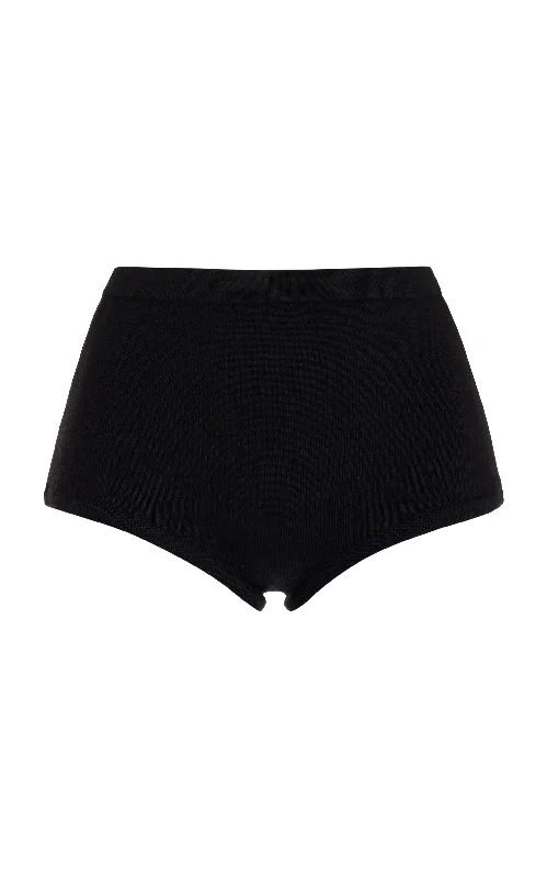 Chic Style, Always In Vogue Aris Knit Short in Black Merino Wool