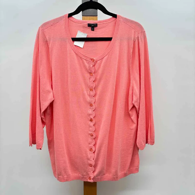 Athleisure Wear Special Offer Talbots Women's Size 2X Peach Solid Cardigan