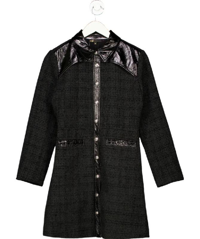 Flash Sale Maje Black Button Down Knit Dress UK 8