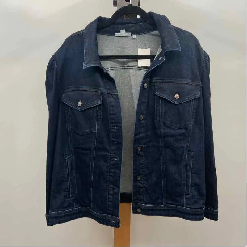 Casual Chic Chico's Women's Size 2X Navy Solid Jacket