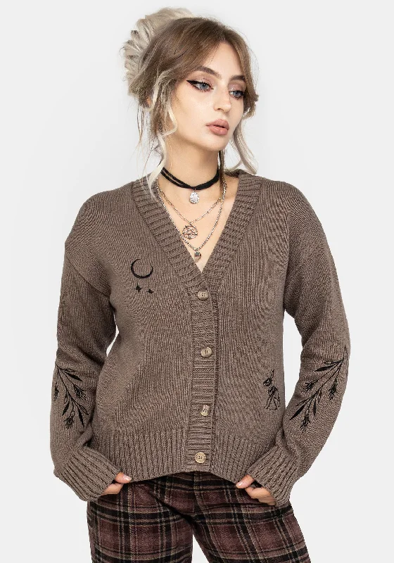 Modern Glamour Hester Embroidered Knit Cardigan