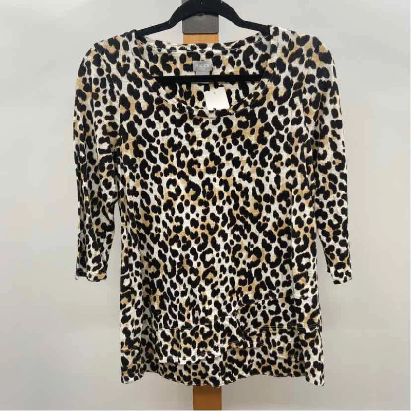 Chic & Cozy Apparel Chico's Women's Size XS Brown Animal Print Tunic