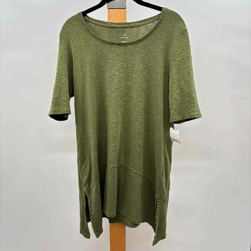 Classic Women's Fashion JJill Women's Size M Olive Heathered Tunic
