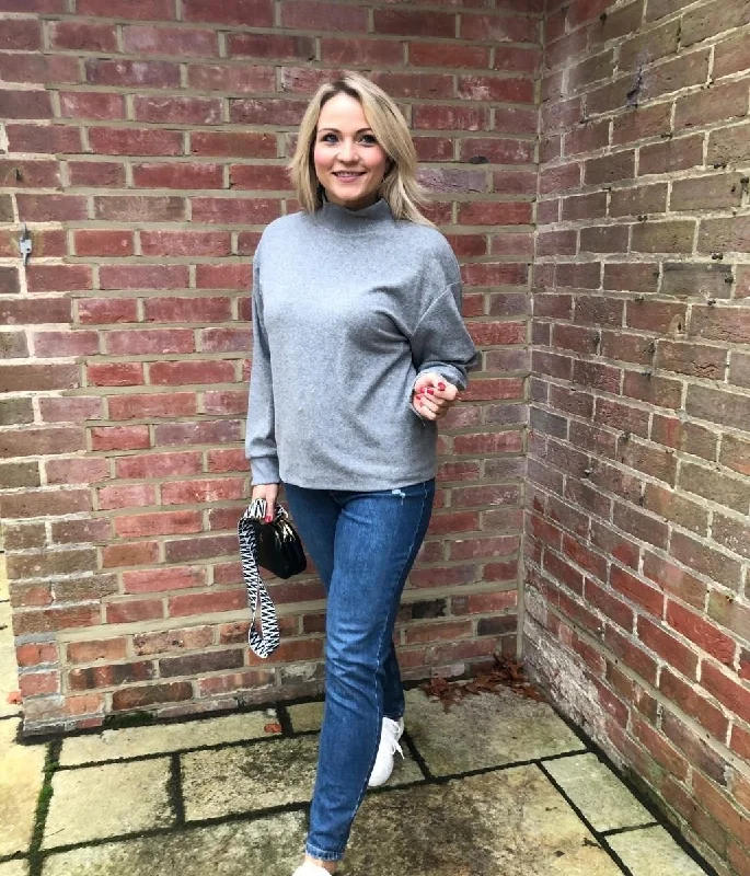 Update With Cottagecore Styles Grey Soft Touch Sweatshirt