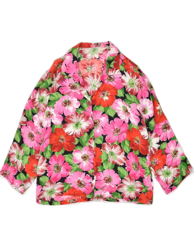 Women Clothing VINTAGE Womens 4 Button Blazer Jacket UK 18 XL Multicoloured Floral