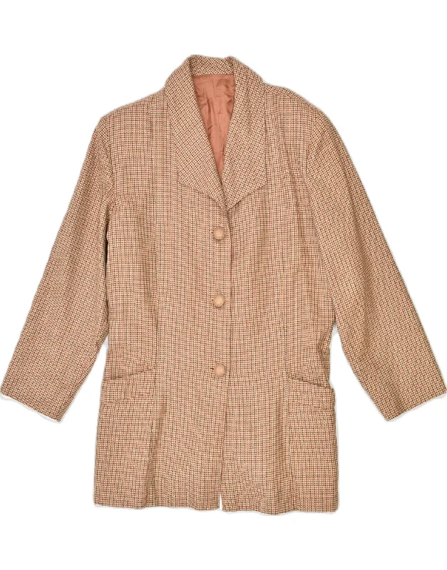 Women's Clothing Sets VINTAGE Womens 3 Button Blazer Jacket UK 12 Medium Brown