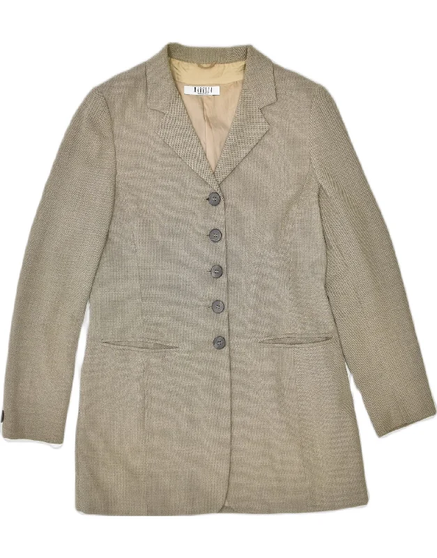 Women's Professional Apparel MARELLA Womens 5 Button Blazer Jacket UK 12 Medium Beige Wool Women's Professional Apparel MARELLA Womens 5 Button Blazer Jacket UK 12 Medium Beige Wool