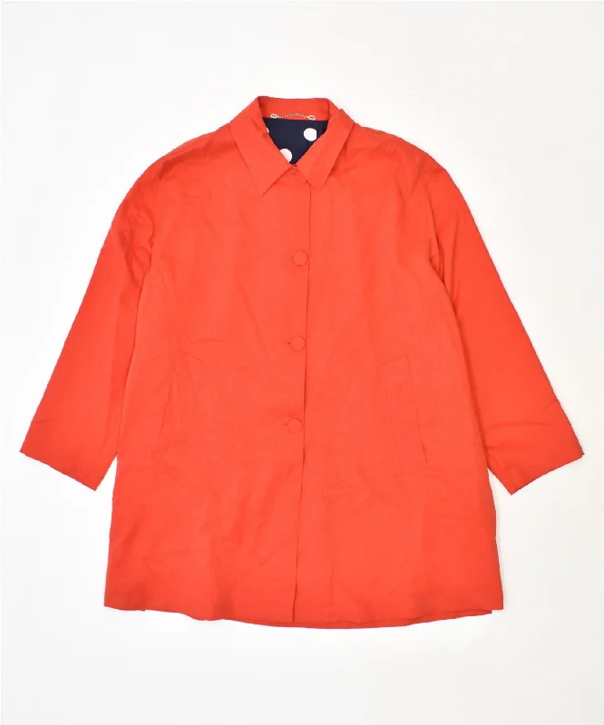 Best Online Clothing Boutiques VINTAGE Womens Overcoat UK 20 2XL Red