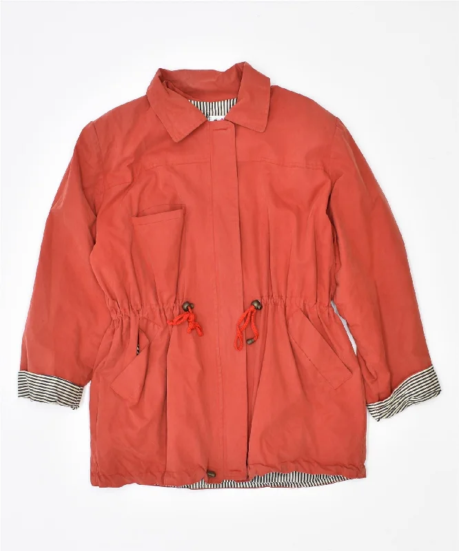 Women's Professional Attire EMMEGI Womens Overcoat UK 14 Large Red Vintage
