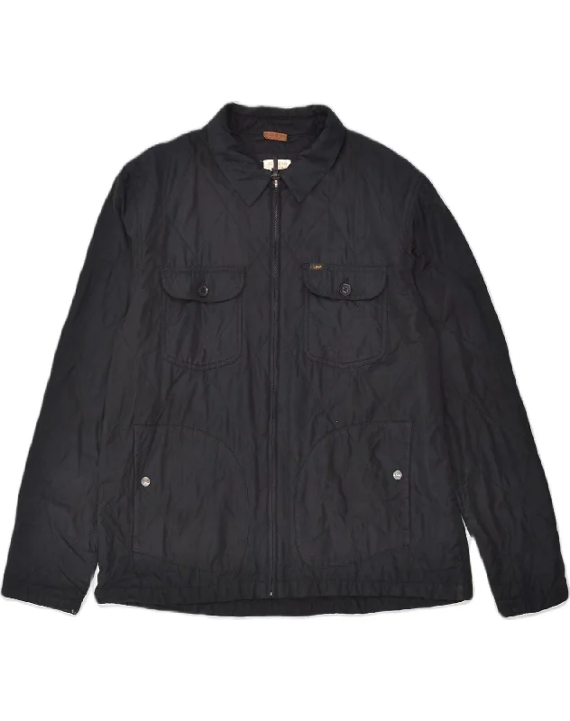 Women's Stylish Vacation Attire LEE Womens Utility Jacket UK 18 XL Black Polyester
