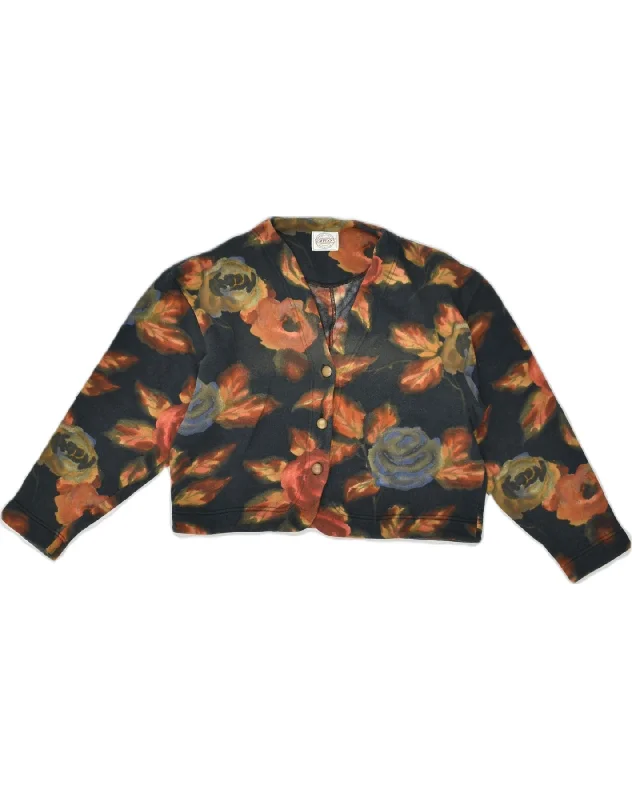 Sale On Clothing NEWPENNY Womens Bolero Jacket UK 14 Medium Grey Floral Cotton