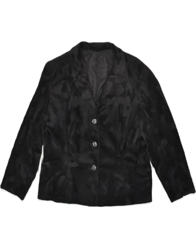 Women's Casual Clothing For Lounging VINTAGE Womens 3 Button Blazer Jacket UK 14 Medium Black Women's Casual Clothing For Lounging VINTAGE Womens 3 Button Blazer Jacket UK 14 Medium Black