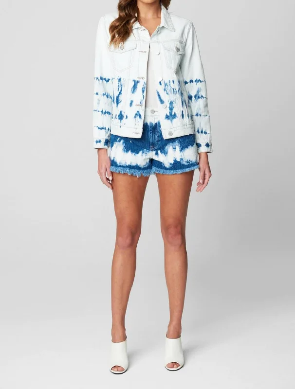 Women's Trendy Outfit Manic Monday Tie Dye Denim Jacket