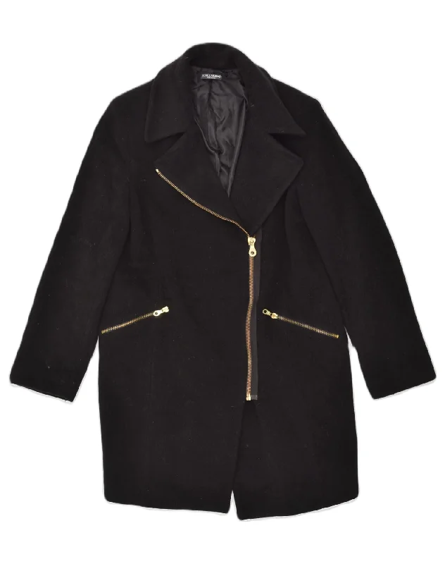 Women's Vintage-Inspired Outfit FIORELLA RUBINO Womens Overcoat UK 14 large Black Wool Women's Vintage-Inspired Outfit FIORELLA RUBINO Womens Overcoat UK 14 large Black Wool