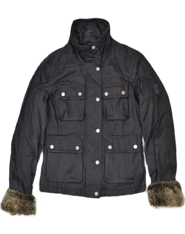 Women's Functional Outfit For Outdoor Activities BELSTAFF Womens Utility Jacket IT 42 Medium Black Cotton Women's Functional Outfit For Outdoor Activities BELSTAFF Womens Utility Jacket IT 42 Medium Black Cotton