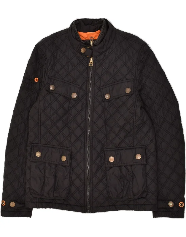 Women's Plus-Size Casual Outfit SUPERDRY Womens Quilted Jacket UK 14 Large Black Nylon Women's Plus-Size Casual Outfit SUPERDRY Womens Quilted Jacket UK 14 Large Black Nylon