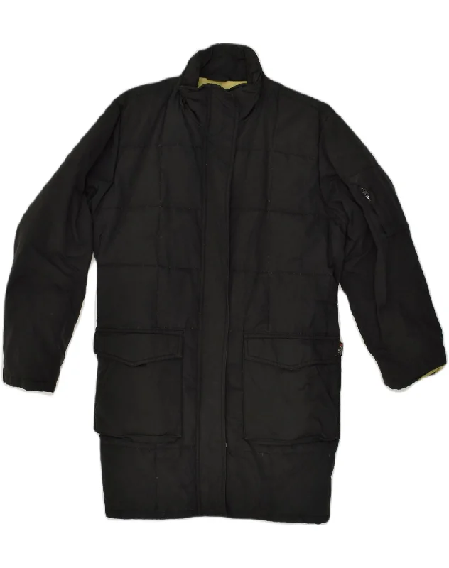 Women's Work Outfit For The Office VINTAGE Womens Padded Coat EU 40 Medium Black Cotton Women's Work Outfit For The Office VINTAGE Womens Padded Coat EU 40 Medium Black Cotton