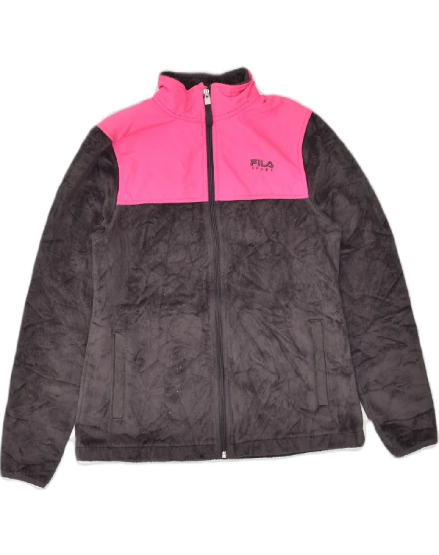 Women's Evening Apparel FILA Womens Fleece Jacket UK 10 Small Grey Colourblock Polyester Women's Evening Apparel FILA Womens Fleece Jacket UK 10 Small Grey Colourblock Polyester