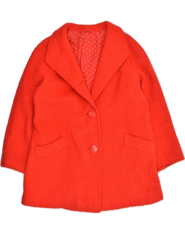Online Shopping Boutiques VINTAGE Womens Overcoat UK 18 XL Red Wool