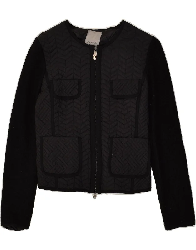 Women's Elegant Clothing Sets PINKO Womens Bomber Jacket UK 10 Small Black Polyamide Women's Elegant Clothing Sets PINKO Womens Bomber Jacket UK 10 Small Black Polyamide