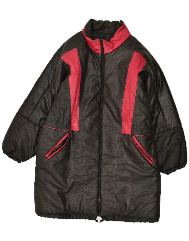 Timeless Women's Fashion Styles VINTAGE Womens Padded Coat UK 18 XL Black Colourblock Timeless Women's Fashion Styles VINTAGE Womens Padded Coat UK 18 XL Black Colourblock
