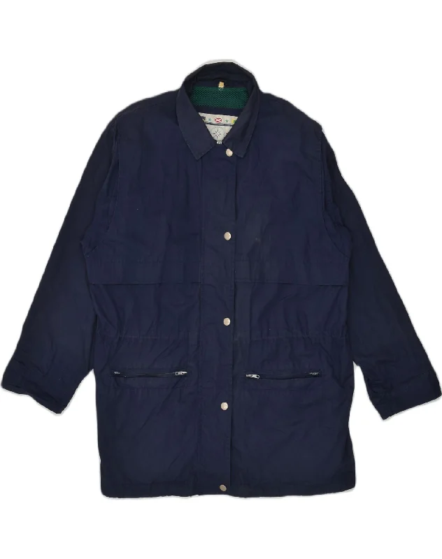 Stylish Women's Outfit BRUGI Womens Overcoat XL Navy Blue Polyester
