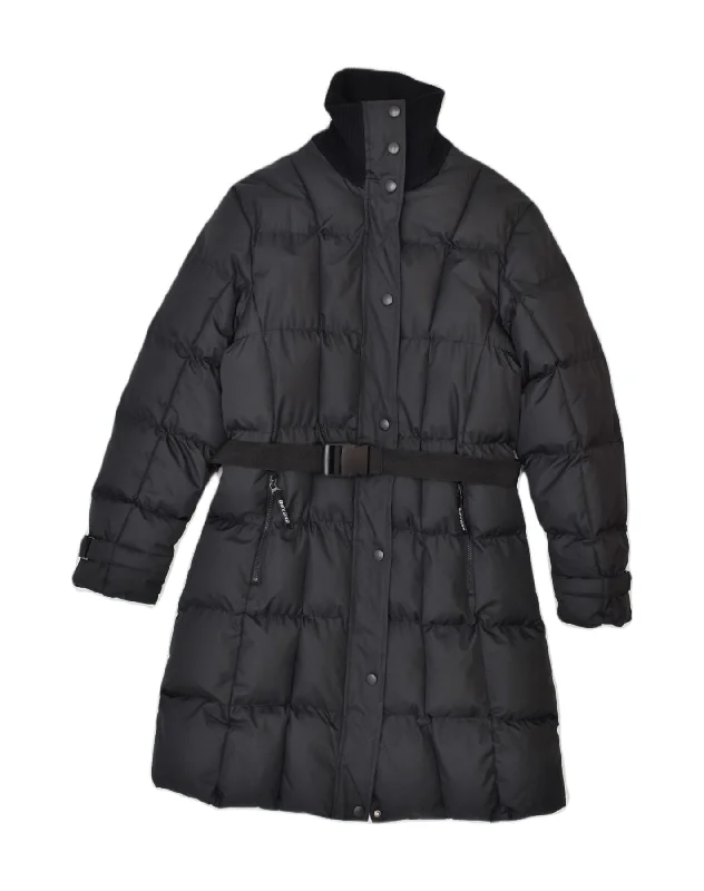 Boutique Dress Online BEYOND Womens Belted Padded Coat UK 14 Large Black Polyester
