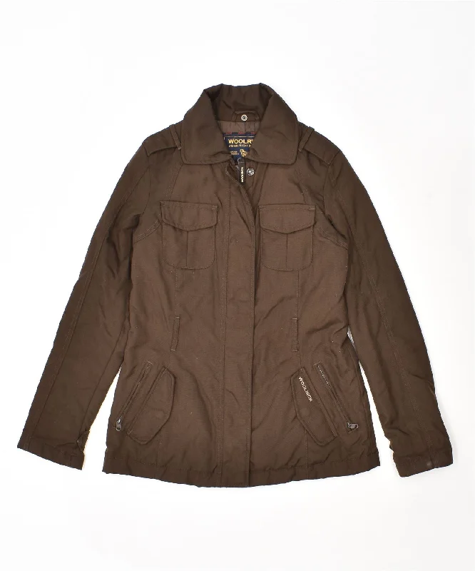 Women's Clothes For Outdoor Events WOOLRICH Womens Utility Jacket UK 6 XS Brown Nylon Women's Clothes For Outdoor Events WOOLRICH Womens Utility Jacket UK 6 XS Brown Nylon