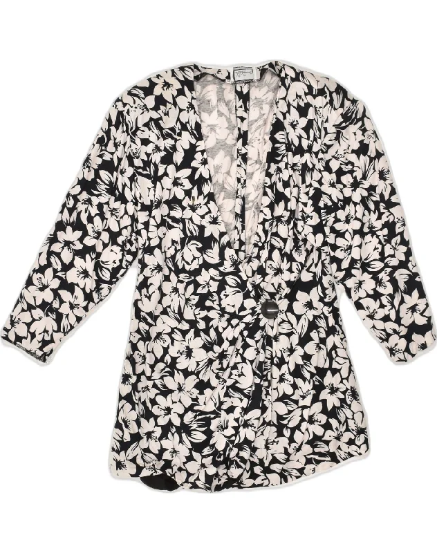 High End Fashion LUISA SPAGNOLI Womens 1 Button Blazer Jacket IT 48 XL Black Floral Cotton High End Fashion LUISA SPAGNOLI Womens 1 Button Blazer Jacket IT 48 XL Black Floral Cotton