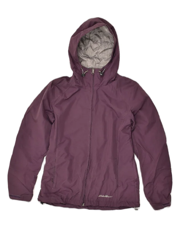 Fashion Essentials EDDIE BAUER Womens Hooded Windbreaker Jacket UK 6 XS Purple Polyester Fashion Essentials EDDIE BAUER Womens Hooded Windbreaker Jacket UK 6 XS Purple Polyester