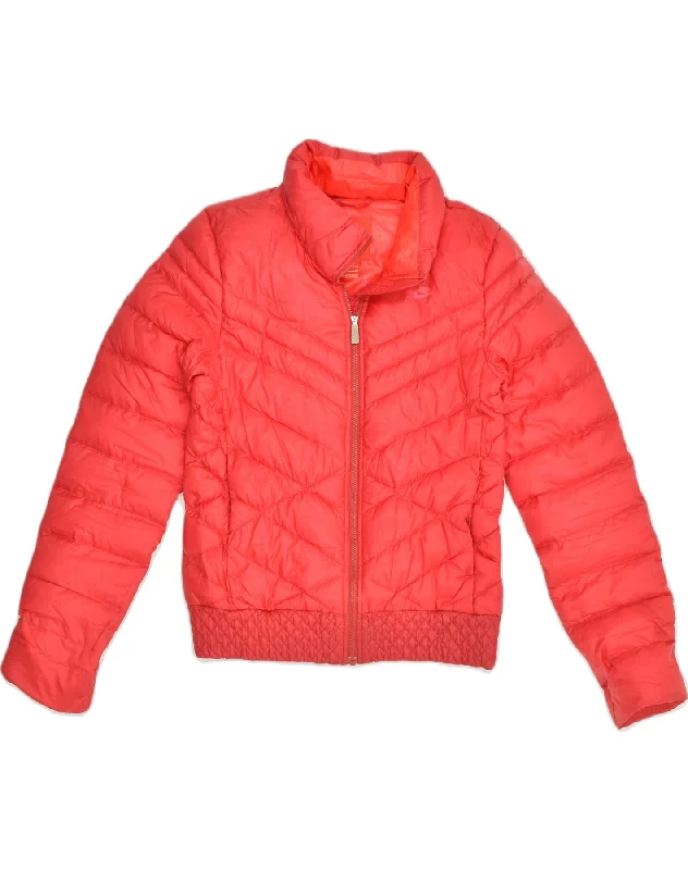 Women's Workout Clothing NIKE Womens Padded Jacket UK 10 Small Red Polyester