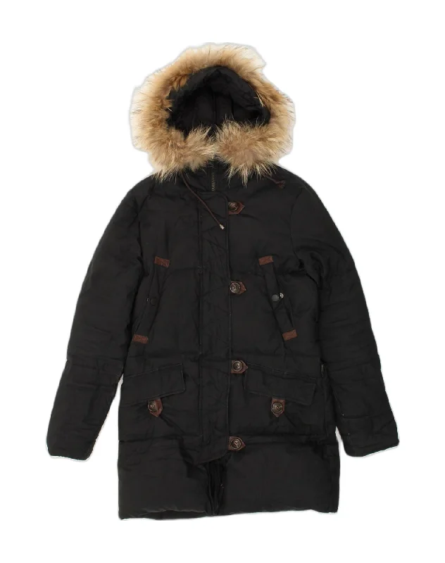 Online Boutique Stores SERGIO TACCHINI Womens Hooded Padded Coat IT 42 Medium Black Polyester Online Boutique Stores SERGIO TACCHINI Womens Hooded Padded Coat IT 42 Medium Black Polyester