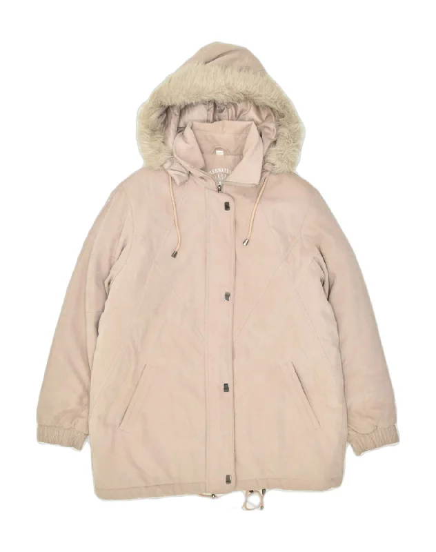 Women Wear Boutique VINTAGE Womens Hooded Windbreaker Jacket EU 40 Medium Beige Polyester Women Wear Boutique VINTAGE Womens Hooded Windbreaker Jacket EU 40 Medium Beige Polyester