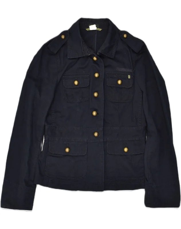 Plus Size Women's Fashion J. CREW Womens Utility Jacket UK 8 Small Navy Blue Cotton Plus Size Women's Fashion J. CREW Womens Utility Jacket UK 8 Small Navy Blue Cotton