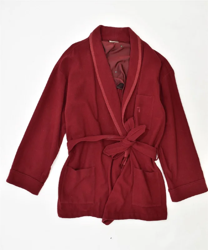 Affordable Women's Clothes TRUSSARDI Womens Overcoat UK 12 Medium Red