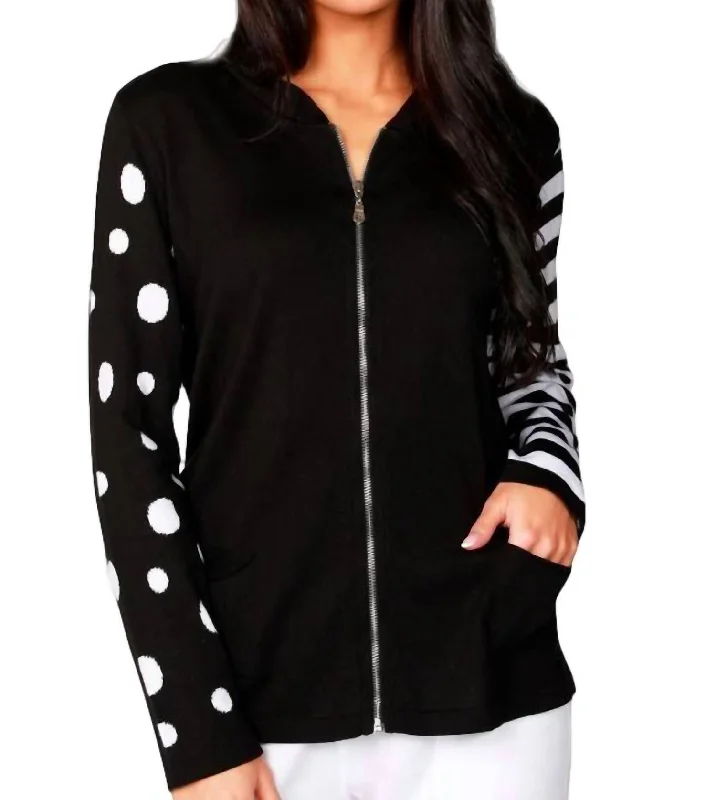 Casual Clothing for Women Zip Bomber Jacket In Black
