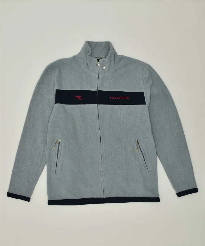 Stylish Clothes For Women DIADORA Womens Fleece Jacket UK 16 Large Grey Polyester