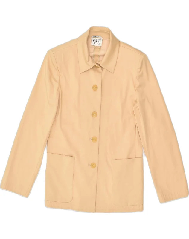 Women's Functional Apparel For Outdoor Activities GIANFRANCO FERRE Womens 4 Button Blazer Jacket US 6 Medium Beige Cotton Women's Functional Apparel For Outdoor Activities GIANFRANCO FERRE Womens 4 Button Blazer Jacket US 6 Medium Beige Cotton